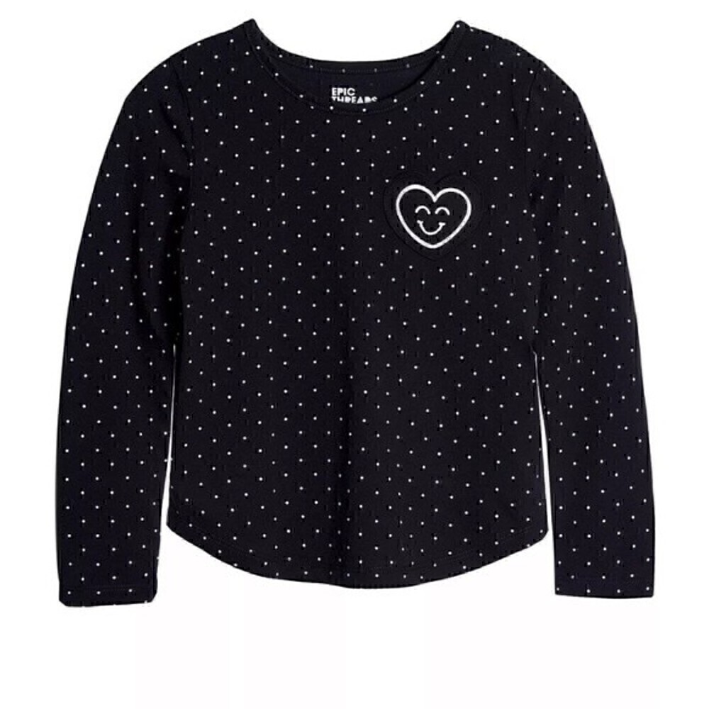 EPIC THREADS Little Girls 3D size 7 Heart Pocket Long Sleeve T-shirt